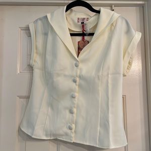 Banned Vintage Dancing Days Blouse SET OF 2 SzS